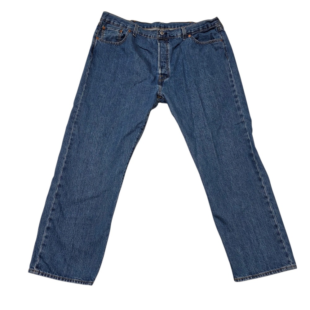Levi's 501 Original Fit Jeans Men 42x30 Blue Button Fly Straight Leg Denim